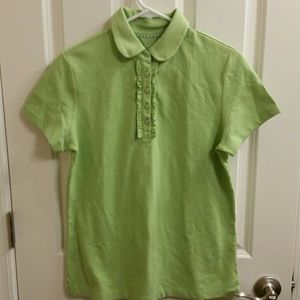 Lands End Women Stretch Mesh Polo